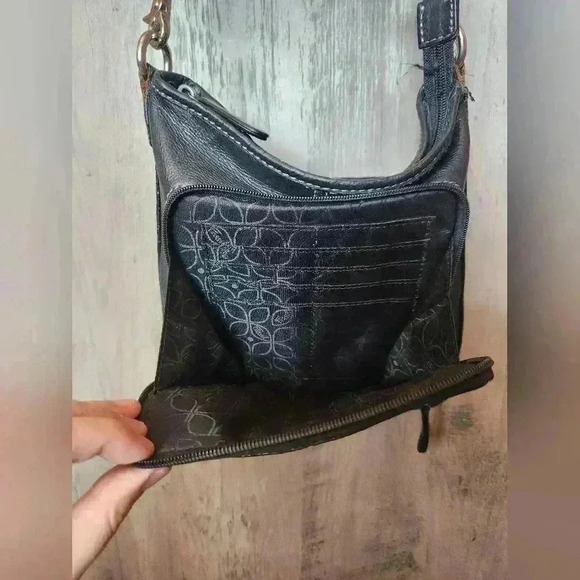 FOSSIL Black Classic Crossbody Logo Bag Small Size - Picture 10 of 14